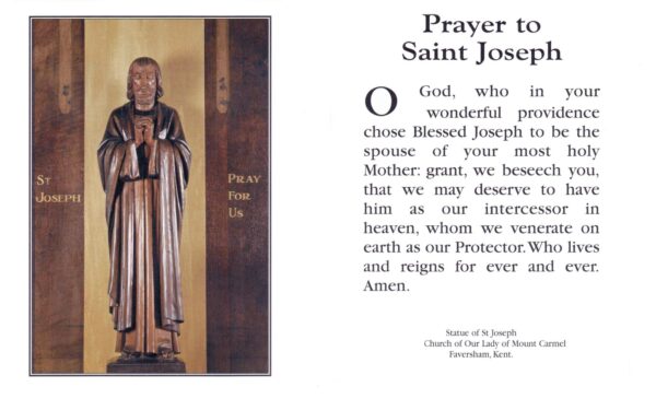 Prayer Card to Saint Joseph