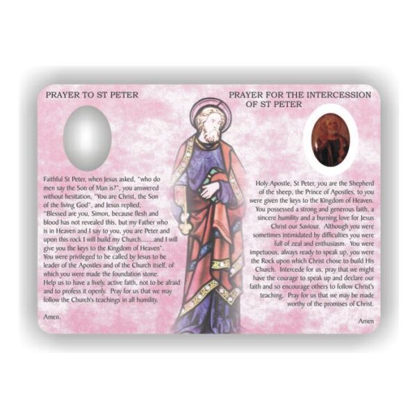Saint Peter - Apostle (prayer card) - Image 2