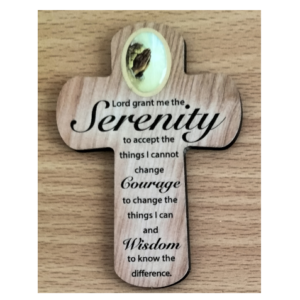 Wooden Pocket Cross - Serenity