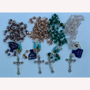 Saint Jude Clear Crystal Rosaries