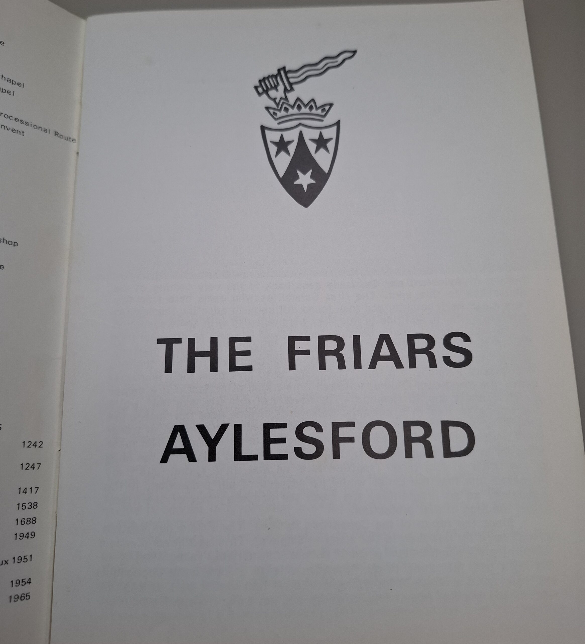 Vintage/Classic Aylesford Priory ‘The Friars’ Guidebook - Image 4