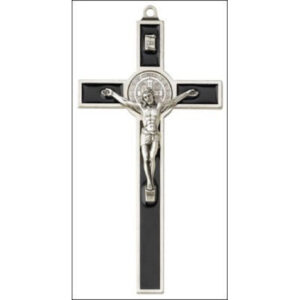 Black Enamel Benedict Crucifix