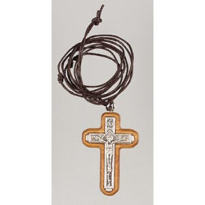 Small Olive Wood Crucifix on Cord