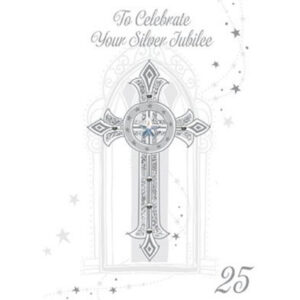 To celebrate your Silver Jubilee card with imitation crystals